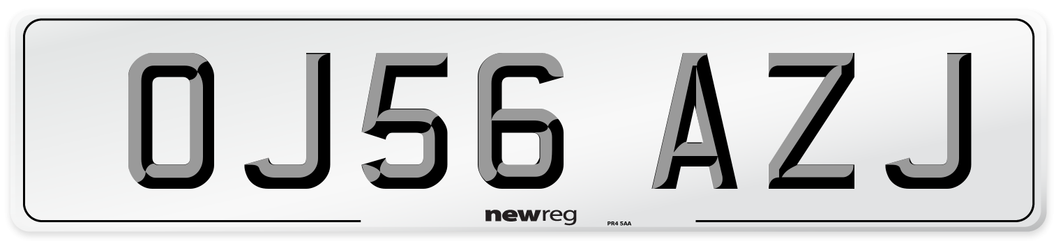 OJ56 AZJ Number Plate from New Reg